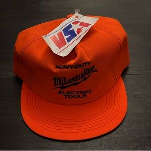 NWT Vintage Heavy Duty Milwaukee Electric Tools Cap – Hat Orange K Products